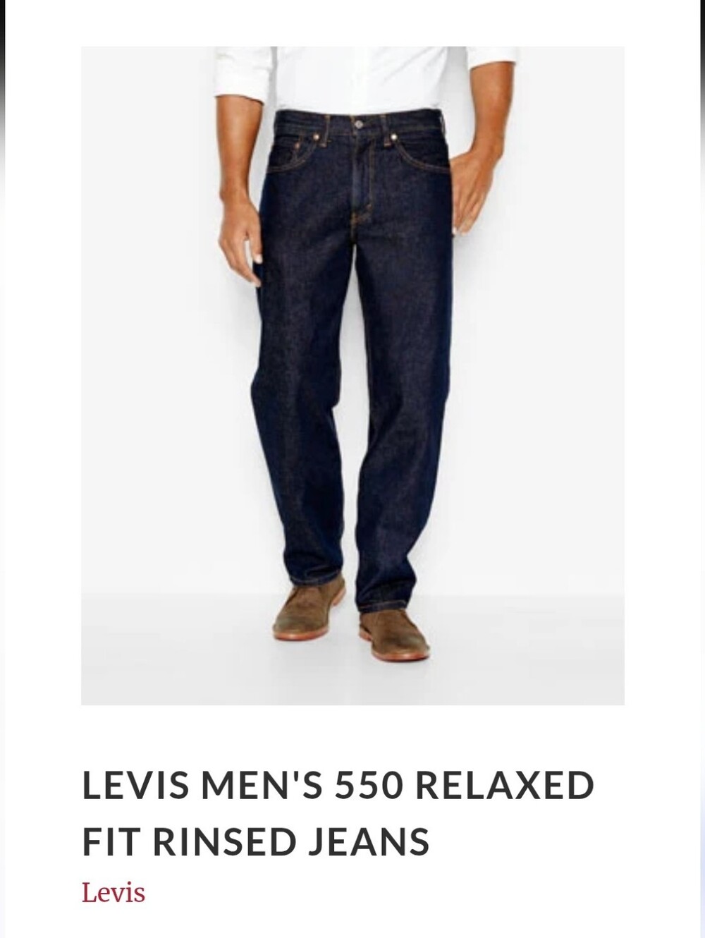 Levi's Men's 550 Relaxed Fit Dark Blue Sz W36x32
